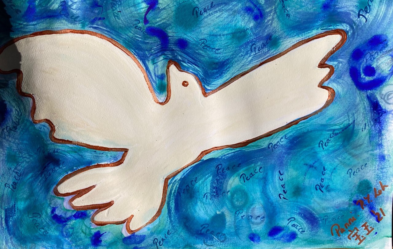 Peace One Hundredfold Blue Panni Loh